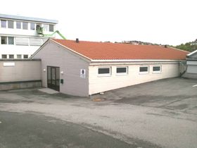 Fasade og inngang til kontorlokalet